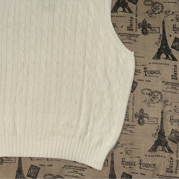 Polo Golf Ralph Lauren NWT! Vintage Men'S Ivory Knit V-Neck Sweater Vest Size L - Picture 12 of 16
